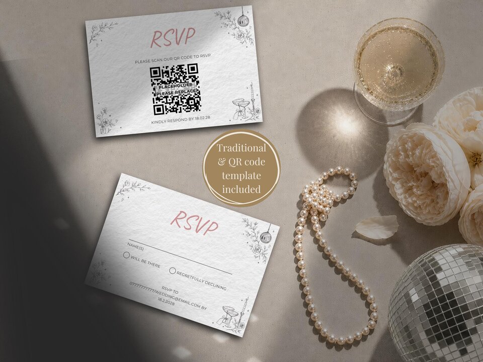 Cat Wedding Invitation Suite, Editable Canva Template, Hidden Pet Details, Floral Stationery, Digital Download